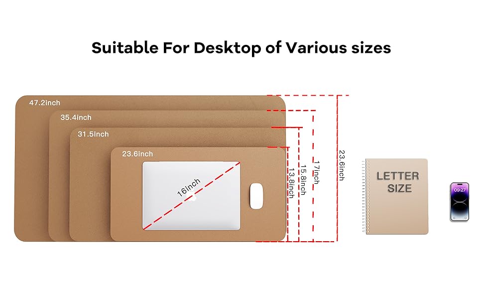 PU Leather Desk Pad – Waterproof Non-Slip Writing Surface for Office & Home