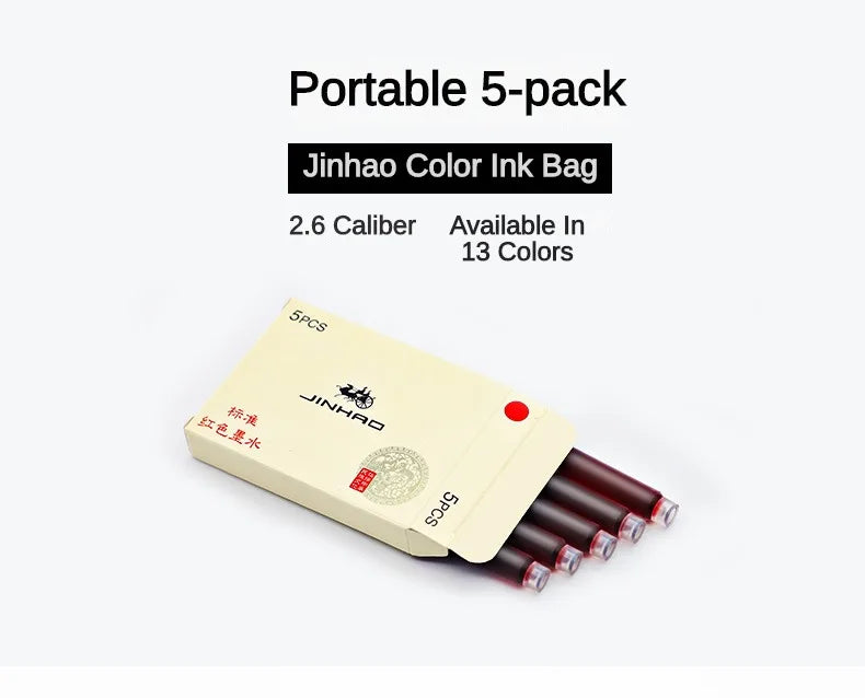Fountain Pen Ink Cartridges – 5/10/15-Pack Refill for 2.6mm Pens