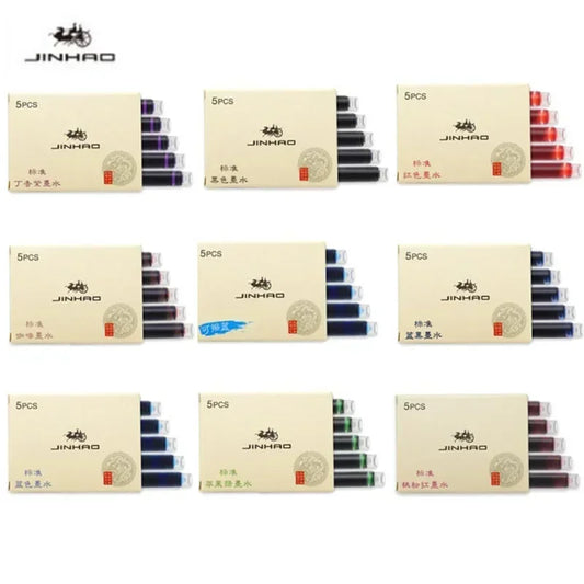 Color fountain pen ink cartridges – refill pack for 2.6mm Jinhao-compatible pens