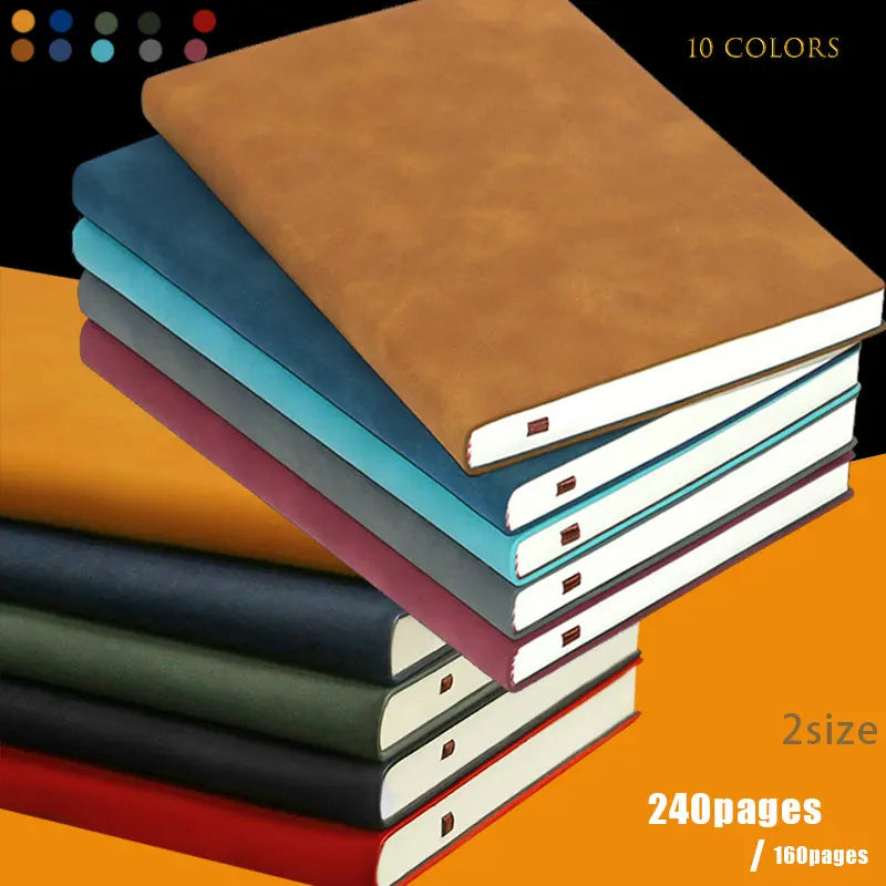 Minimalist leather notebook in A5 and A6 – lined journal for office use