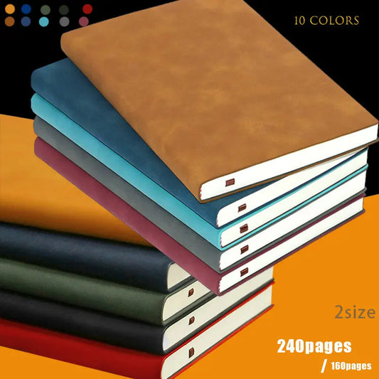 Minimalist leather notebook in A5 and A6 – lined journal for office use