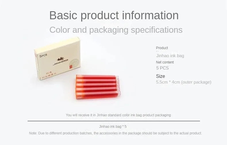 Fountain Pen Ink Cartridges – 5/10/15-Pack Refill for 2.6mm Pens